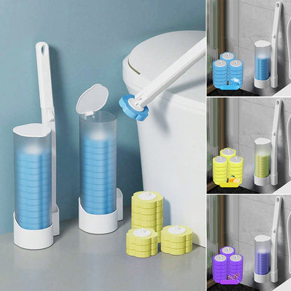 Disposable Toilet Brush Set | Antimicrobial Sponge Heads