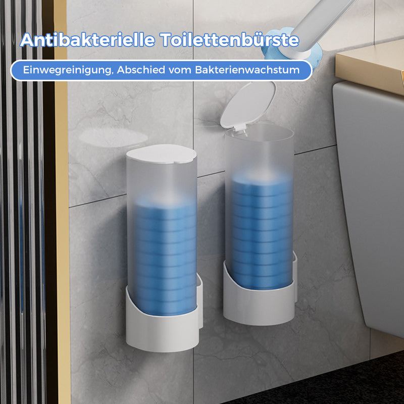 Disposable Toilet Brush Set | Antimicrobial Sponge Heads