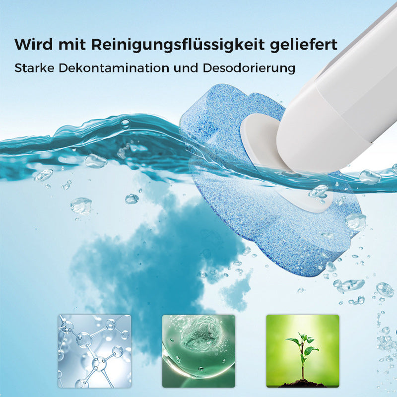 Disposable Toilet Brush Set | Antimicrobial Sponge Heads