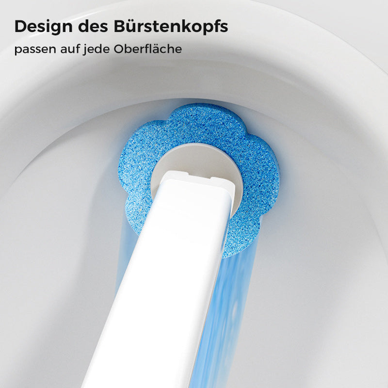 Disposable Toilet Brush Set | Antimicrobial Sponge Heads