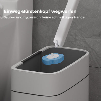 Disposable Toilet Brush Set | Antimicrobial Sponge Heads