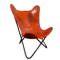 Red Leather - Black Frame (Model 