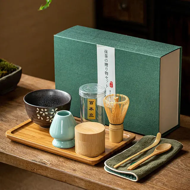 Zenmatcha Tea Ceremony Kit – Complete Gift Set with Bamboo Whisk & Bowl