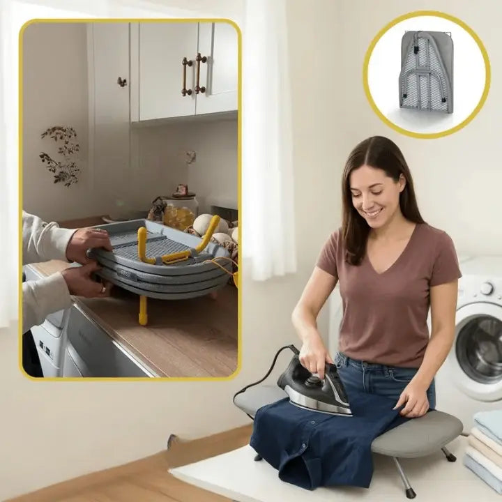 Compact Foldable Ironing Board with Non-Slip Surface