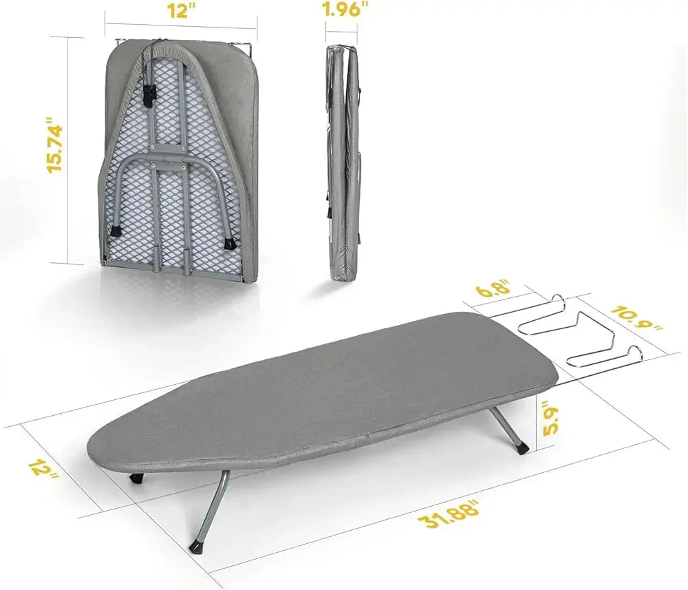 Compact Foldable Ironing Board with Non-Slip Surface