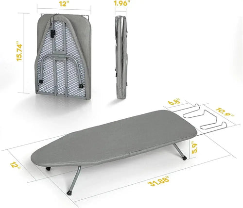 Compact Foldable Ironing Board with Non-Slip Surface