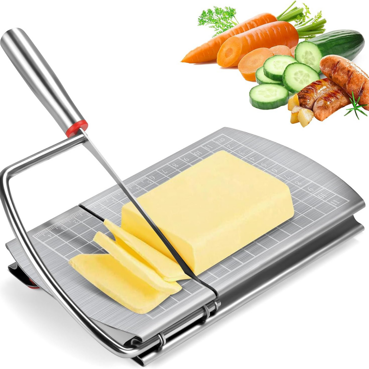 Stainless Steel Cheese Slicer with Precision Cutting Blade