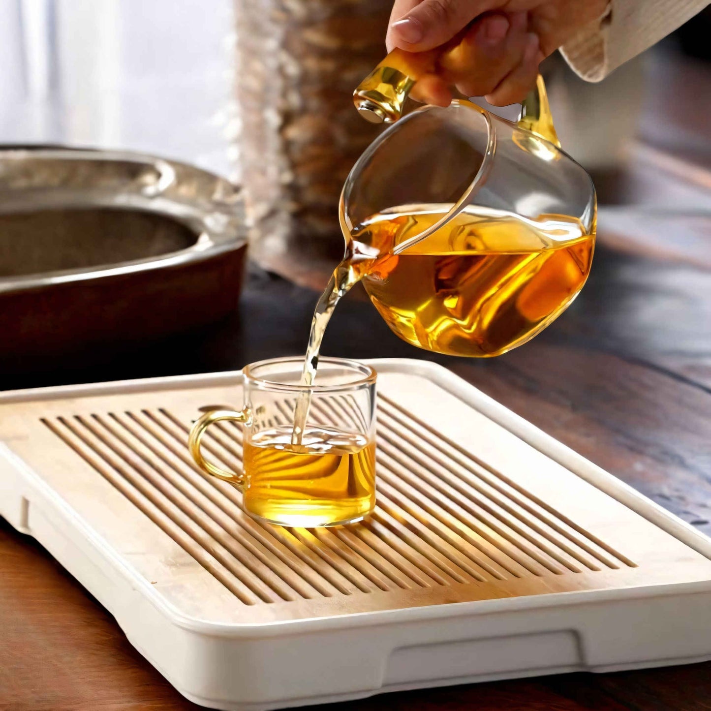 Magnetic Glass Teapot Infuser for Flavor Enhancement and Wellness