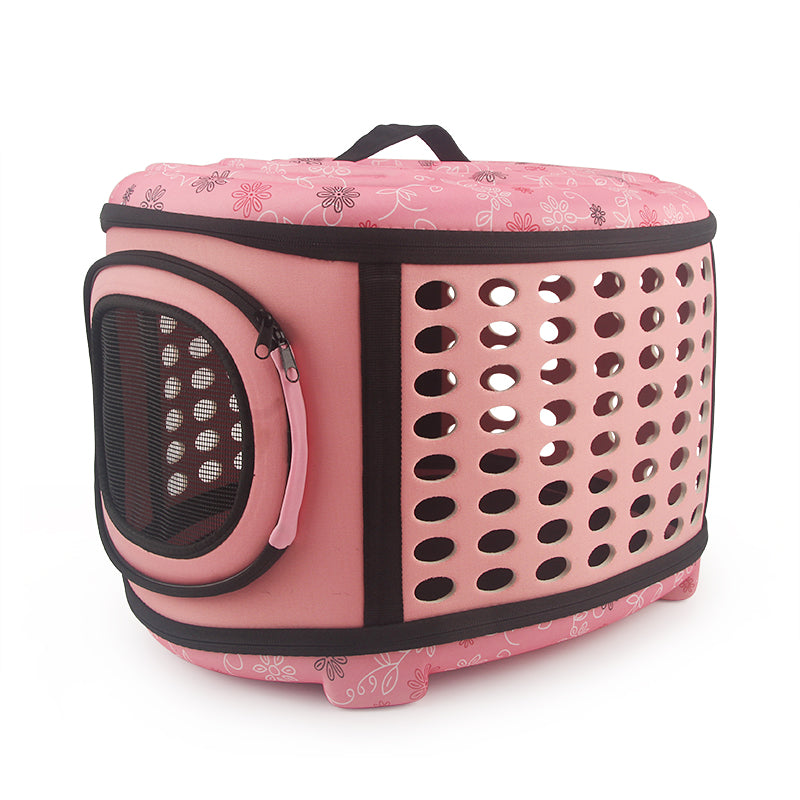 Floral Design Cat Carrier Bag for Travel