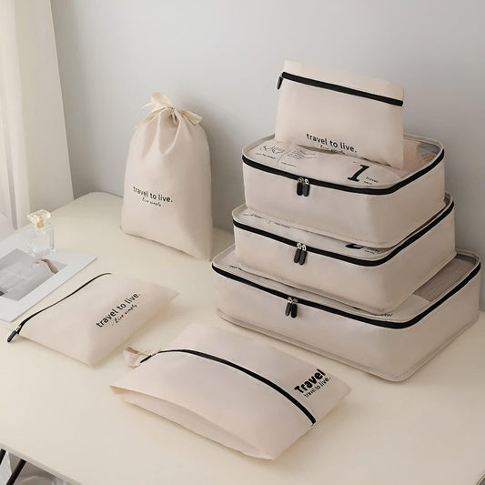 7-Pack Lightweight Compression Packing Cubes for Travel Organization