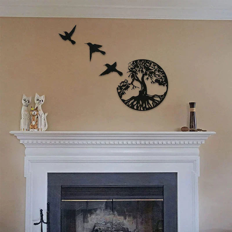 Decorative Black Metal Wall Art for Home Interior
