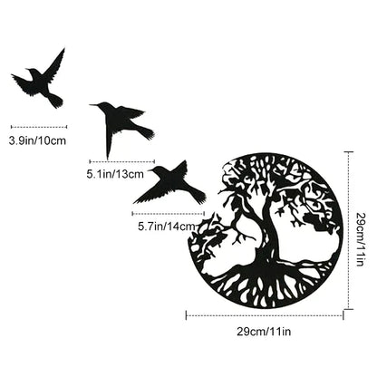 Decorative Black Metal Wall Art for Home Interior