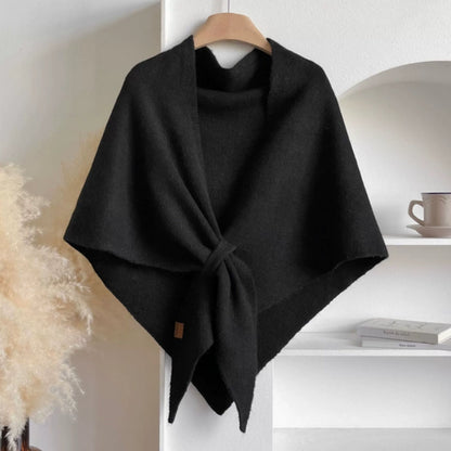Chic Triangle Knit Wrap Cape for All Seasons