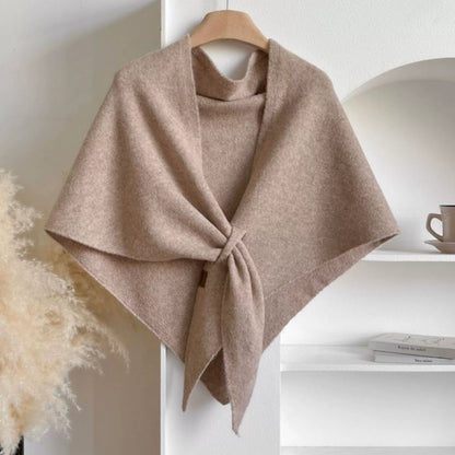 Chic Triangle Knit Wrap Cape for All Seasons
