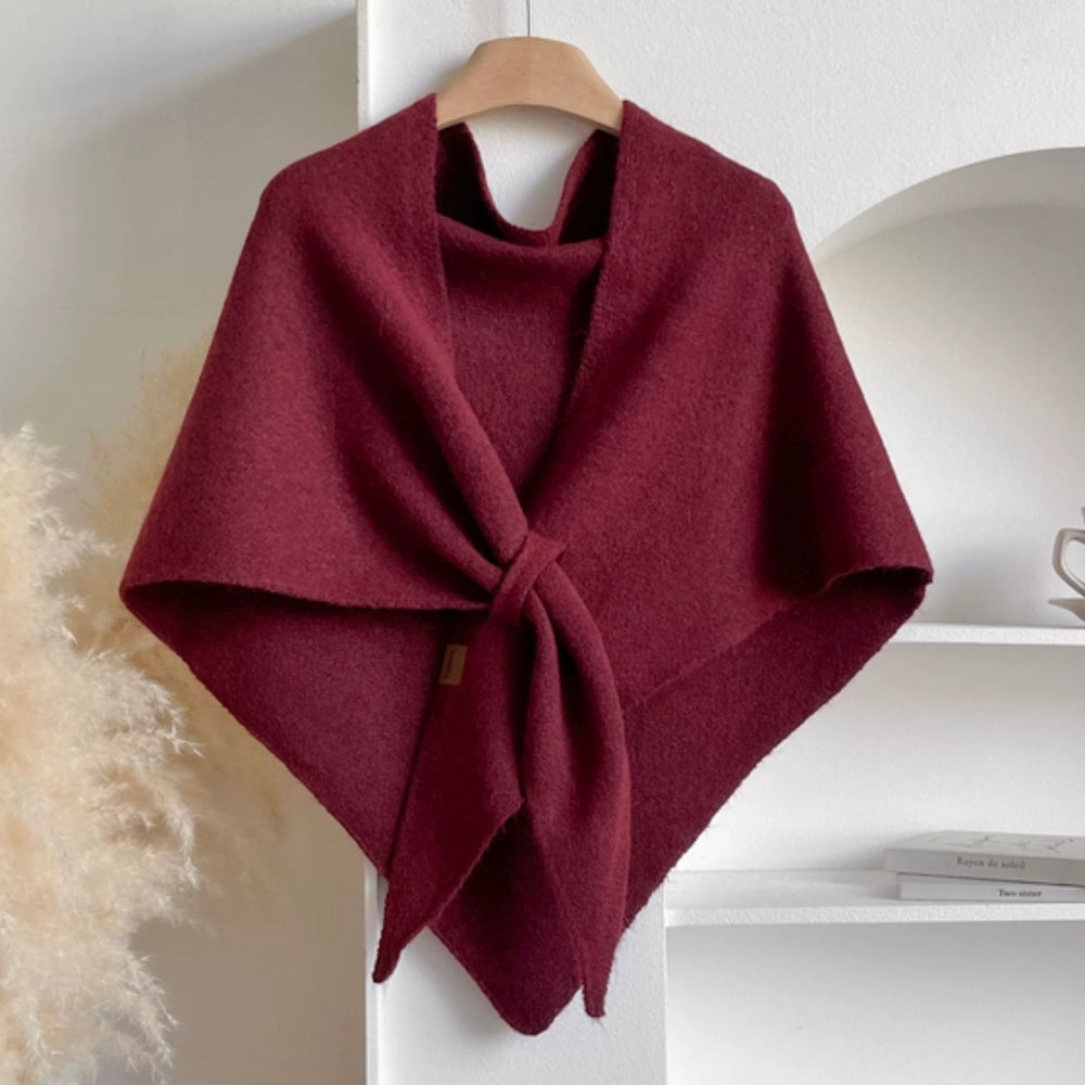Chic Triangle Knit Wrap Cape for All Seasons