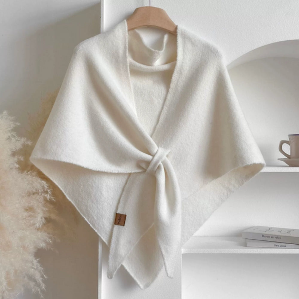 Chic Triangle Knit Wrap Cape for All Seasons