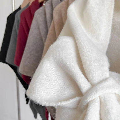 Chic Triangle Knit Wrap Cape for All Seasons
