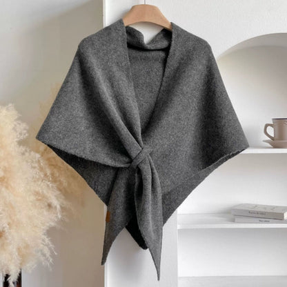 Chic Triangle Knit Wrap Cape for All Seasons