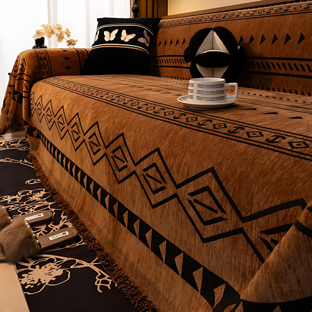 Chic Bohemian Chenille Sofa Protector