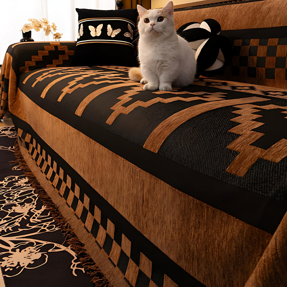 Chic Bohemian Chenille Sofa Protector