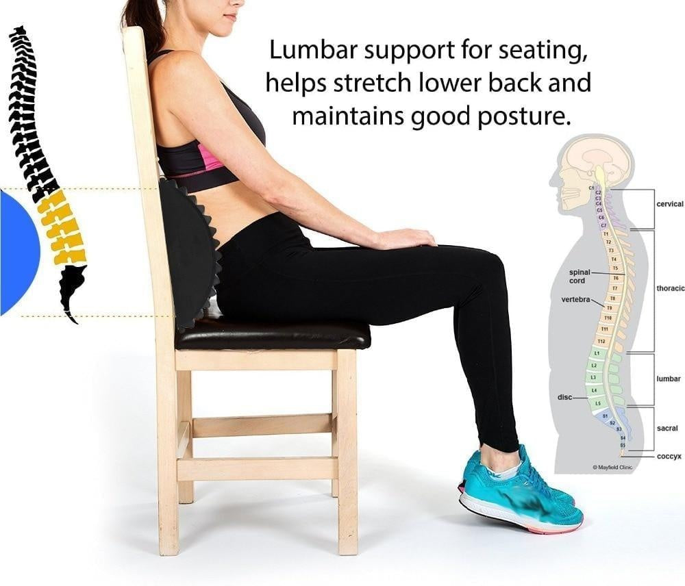 Lumbar Stretching Acupressure Device for Back Relief