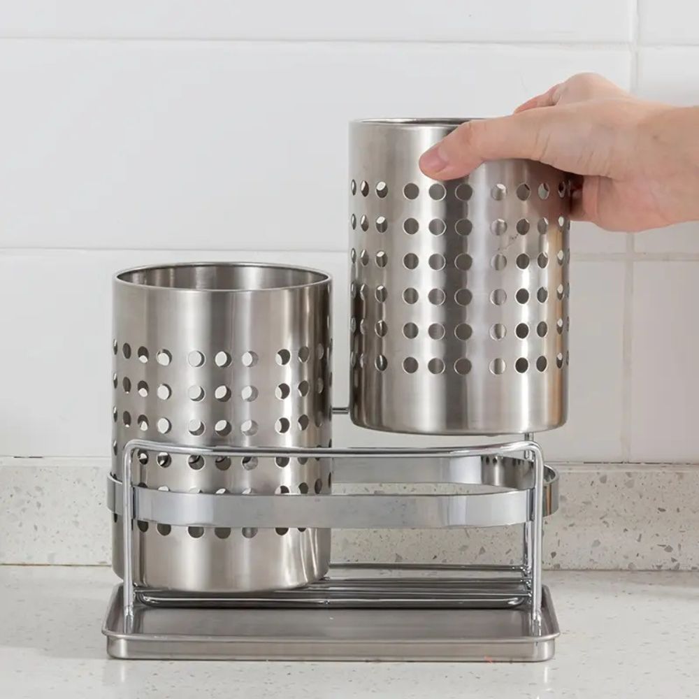 Kitchen Drawer Tray for Stainless Steel Cutlery Organization