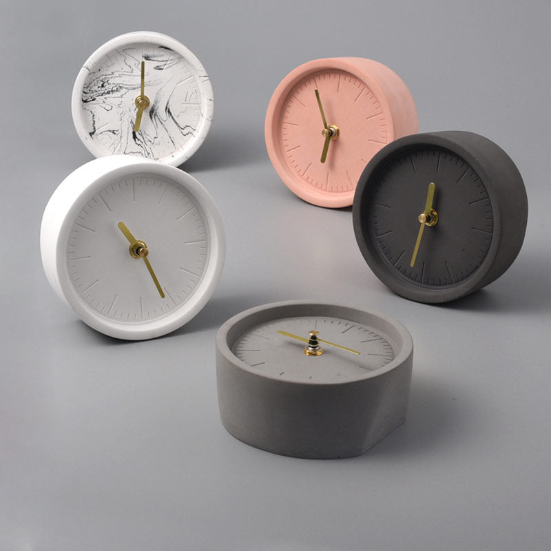 Modern Cement Clock for Desk – Elegant Design with Timeless Appeal