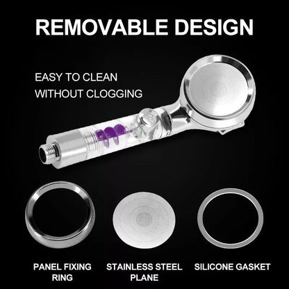 3-Function High-Pressure Showerhead for Ultimate Comfort