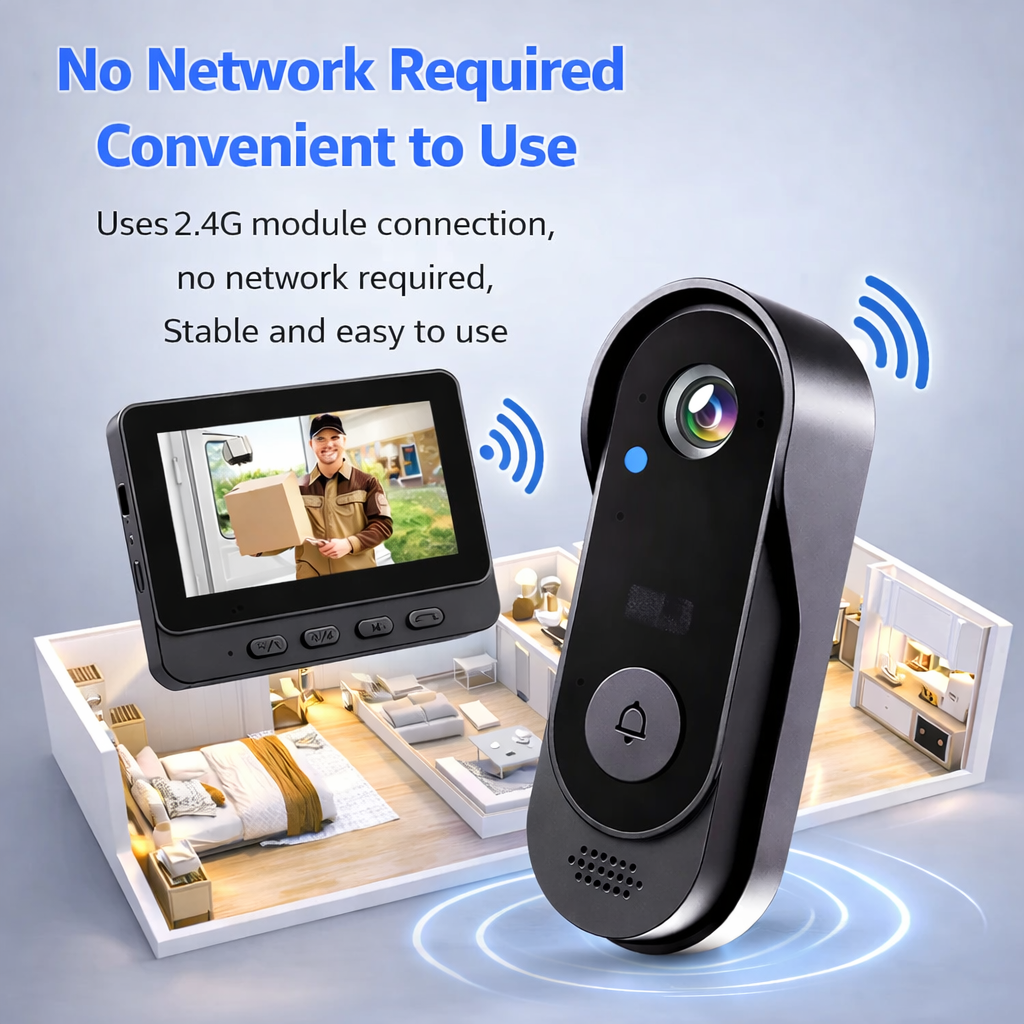 Smart Doorbell with Camera | Live View & Two-Way Communication
