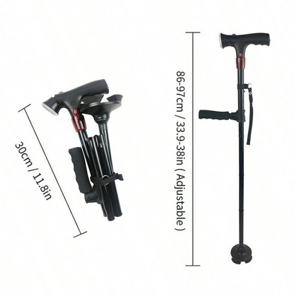 Double Walking Cane for Enhanced Stability and Comfort in Mobility