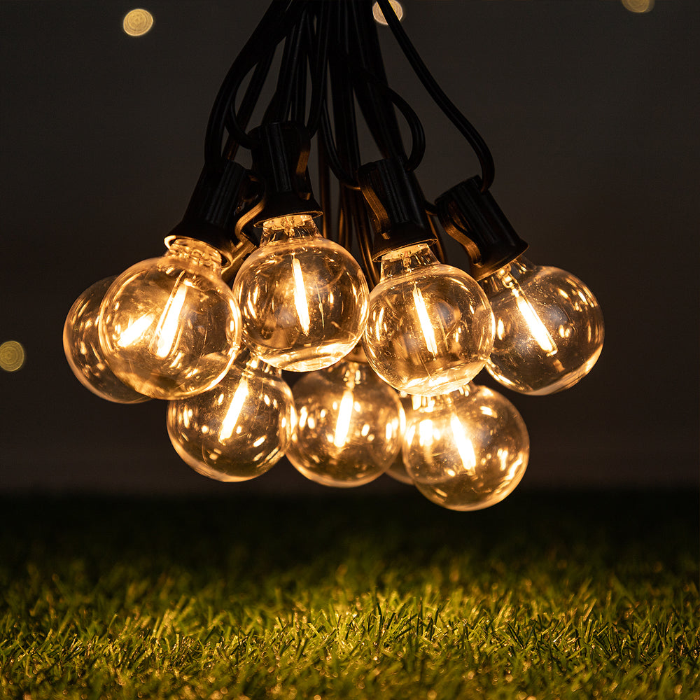Outdoor LED String Lights with Warm Glow and Waterproof Design