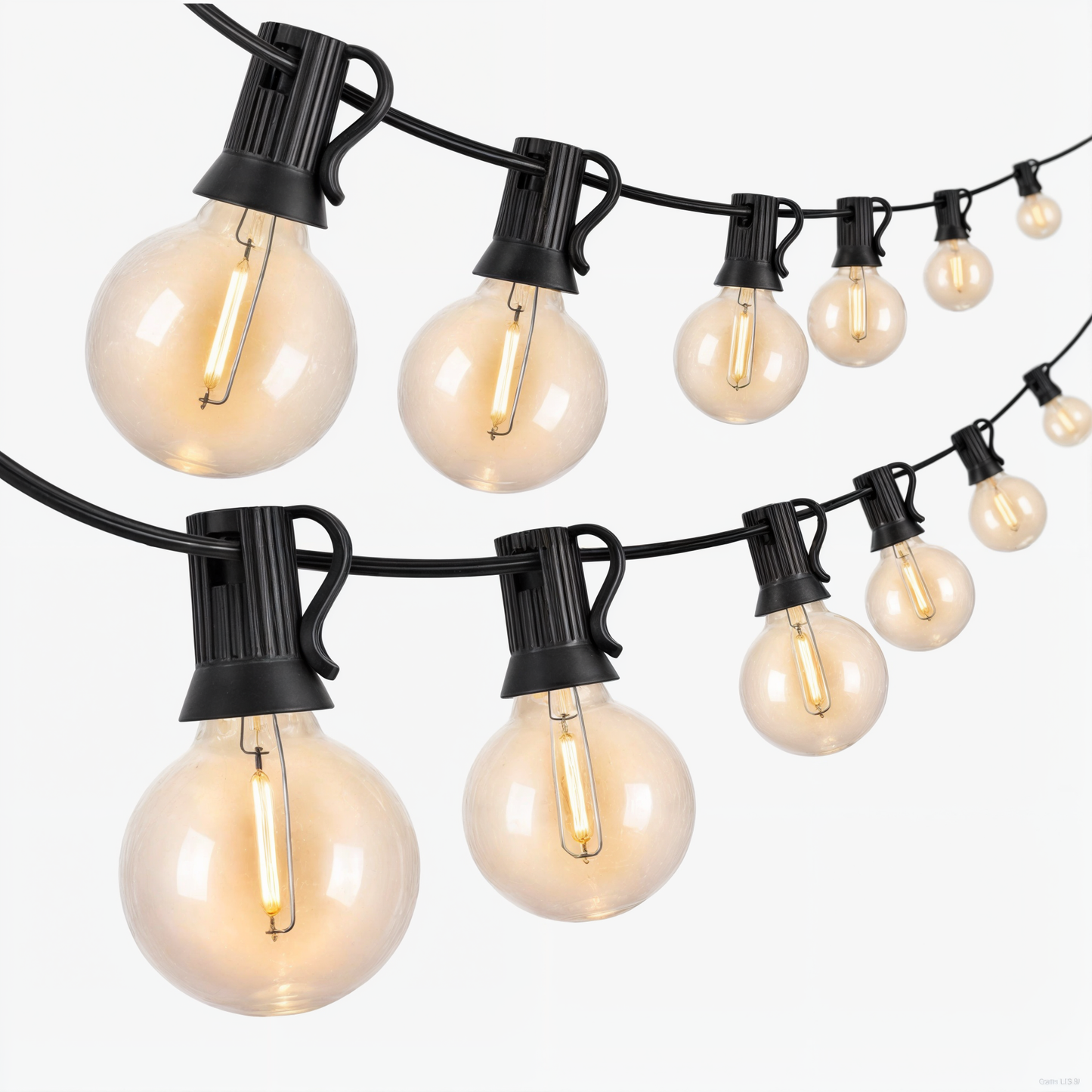 Outdoor LED String Lights with Warm Glow and Waterproof Design