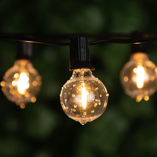 Outdoor LED String Lights with Warm Glow and Waterproof Design