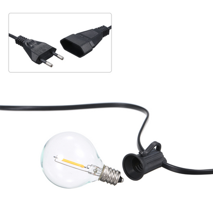 Waterproof Outdoor LED String Lights with Warm Glow