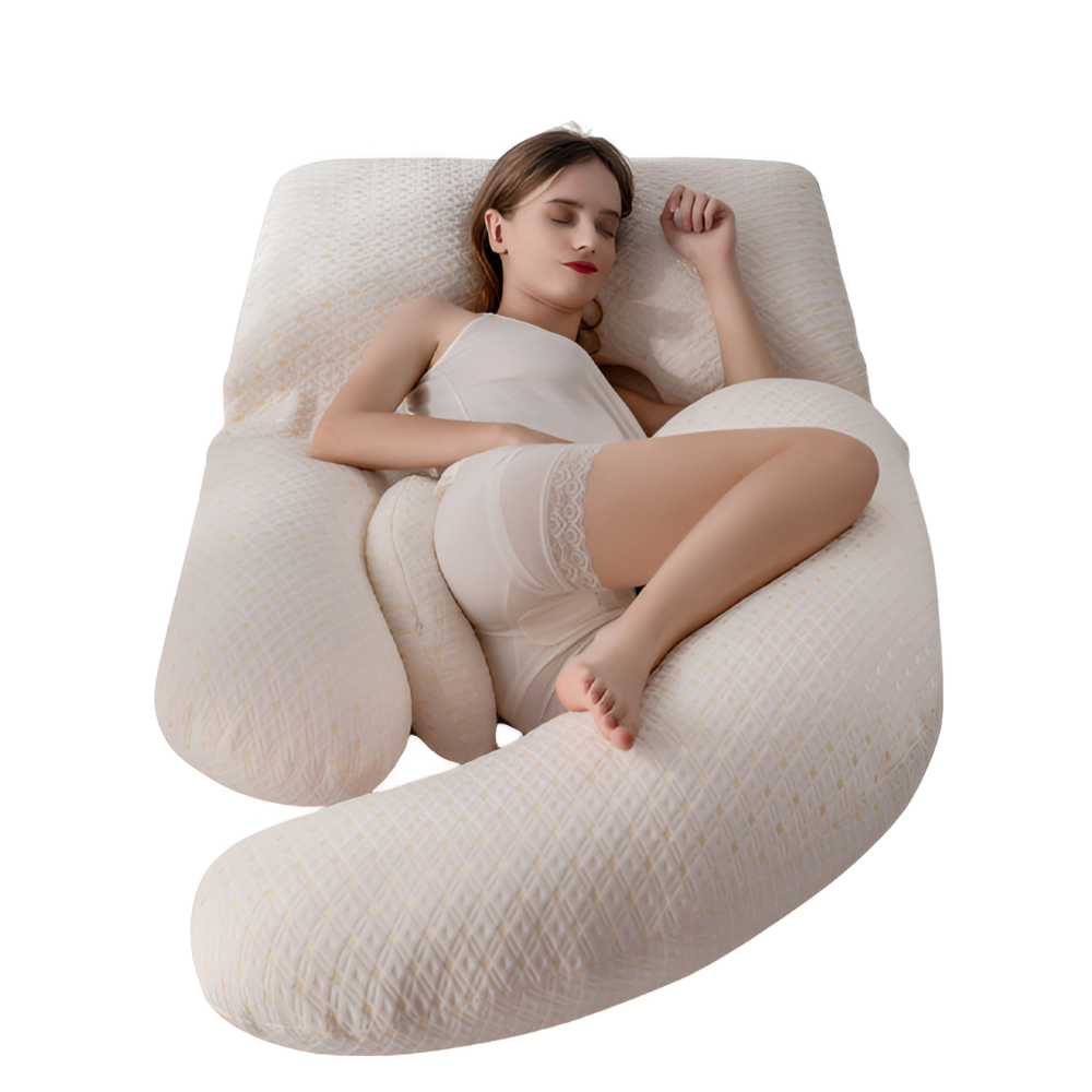 Full Body Support Pillow for Side Sleepers - U-Shaped Pregnancy Design