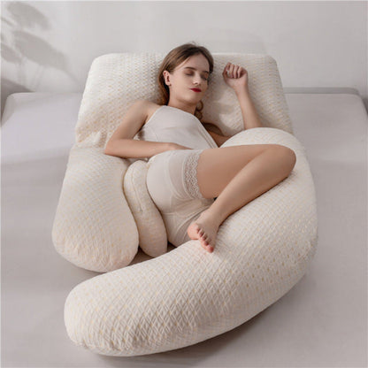Full Body Support Pillow for Side Sleepers - U-Shaped Pregnancy Design
