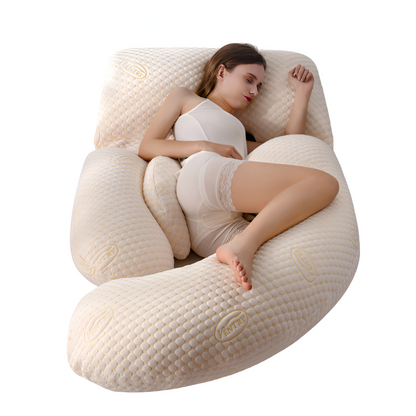 Full Body Support Pillow for Side Sleepers - U-Shaped Pregnancy Design