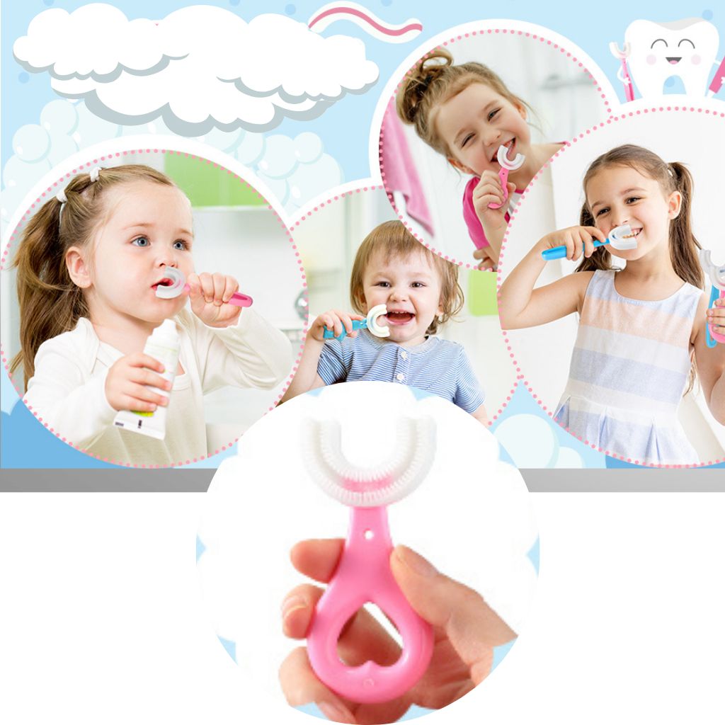 Children's U-Shaped Toothbrush Set (2 Pack)