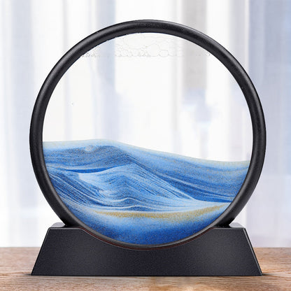 Moving Sand Art Sculpture with LED – Calming Desk Decor