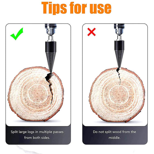 Firewood Splitting Drill Attachment for Effortless Chopping
