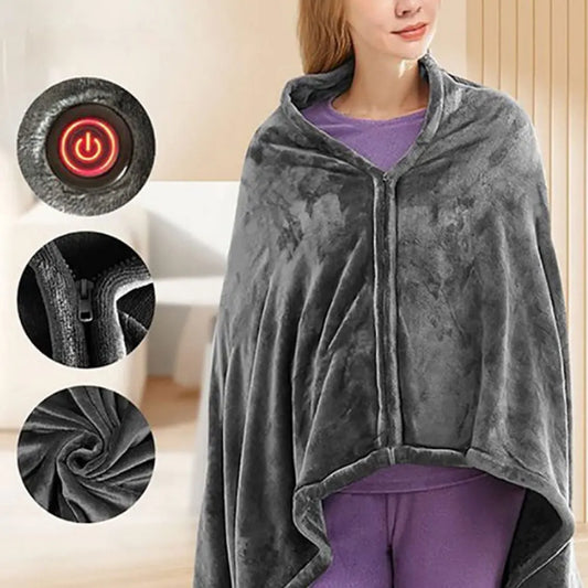 Heated Fleece Blanket with USB Connection – Three Heat Settings for Comfort