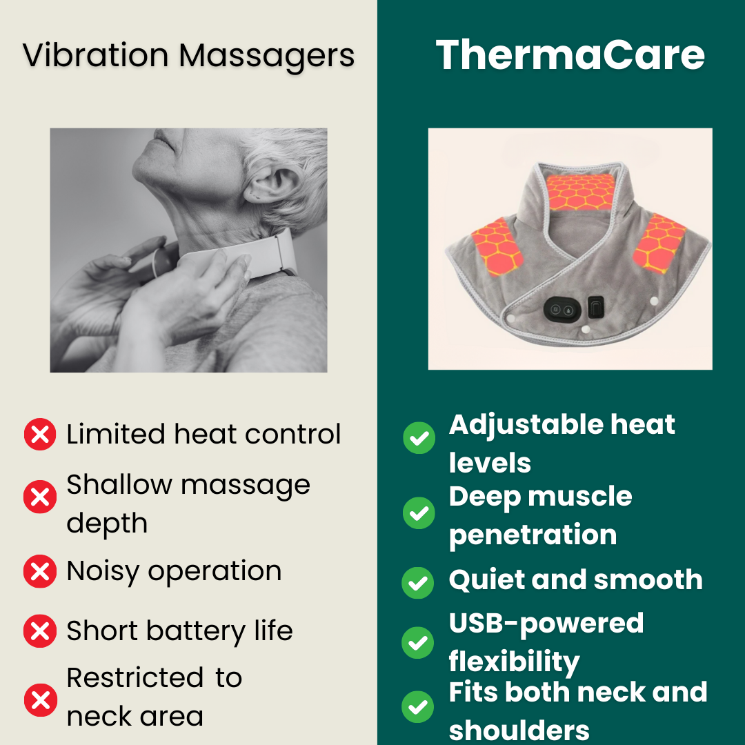 Adjustable Neck and Shoulder Heating Pad Massager for Muscle Relief