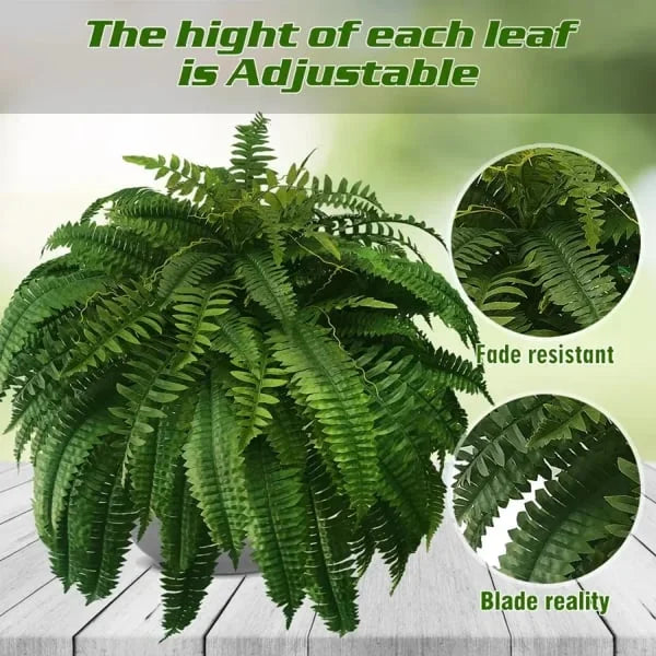 Artificial Boston Fern Plant with UV Protection – Weather-Resistant Design
