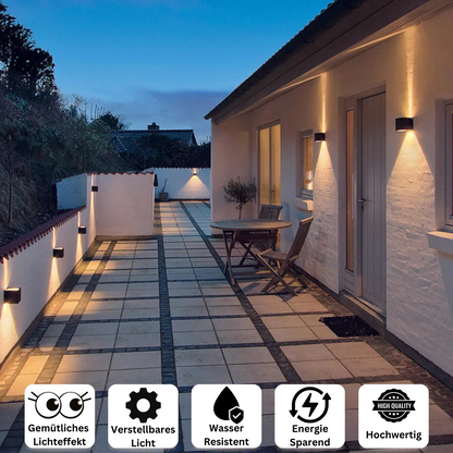 Sleek LED Wall Light - Space-Saving 10x10 cm Design
