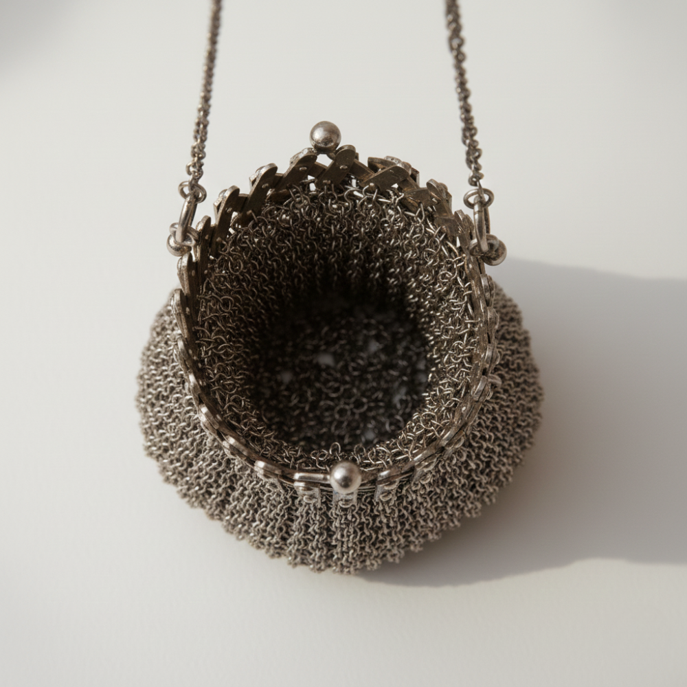 Glamorous Vintage Chainmail Clutch for Modern Elegance