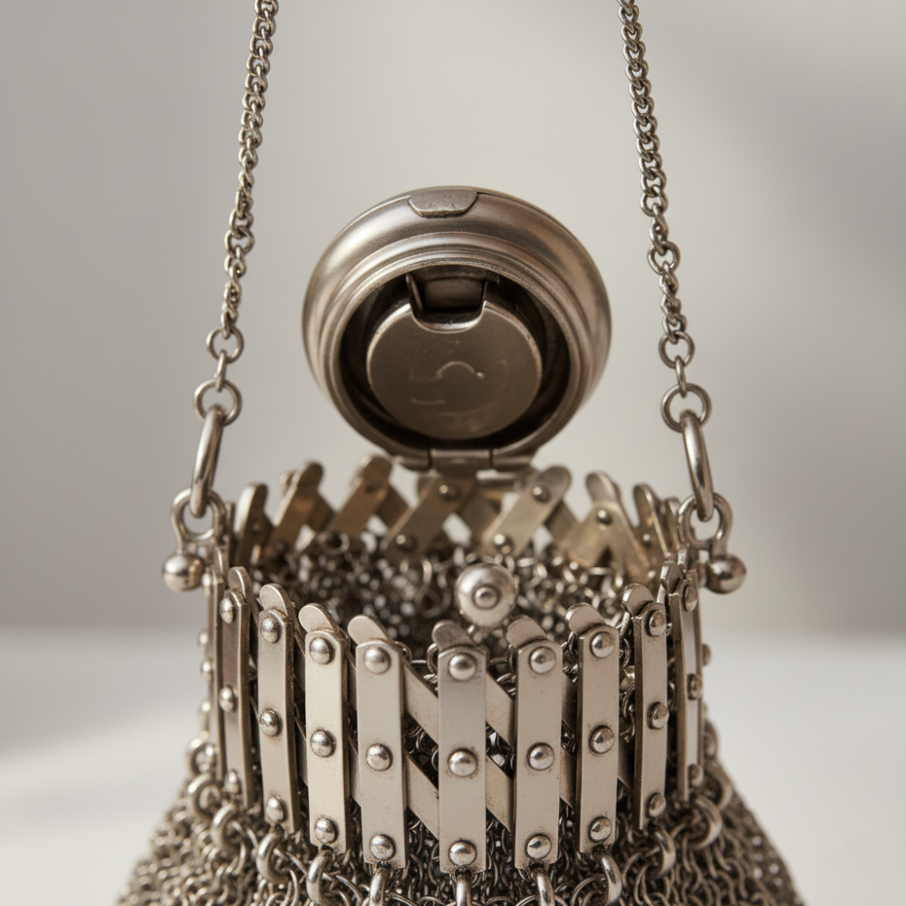 Glamorous Vintage Chainmail Clutch for Modern Elegance
