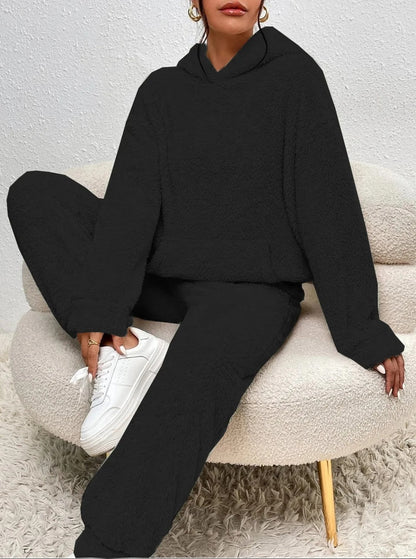 Cozy Hooded Teddy Jumpsuit - Soft and Comfortable