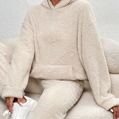 Cozy Hooded Teddy Jumpsuit - Soft and Comfortable