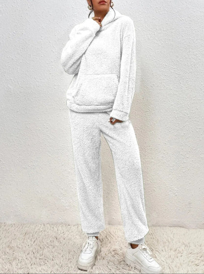 Cozy Hooded Teddy Jumpsuit - Soft and Comfortable