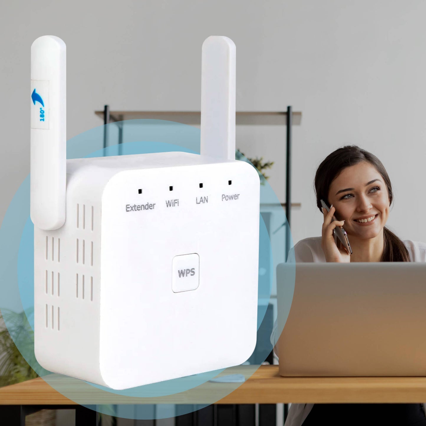 5G WiFi Range Extender – Dual-Band Signal Booster for Home & Garden